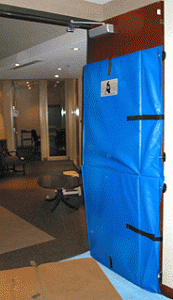 Door covers and protectors for office relocation services